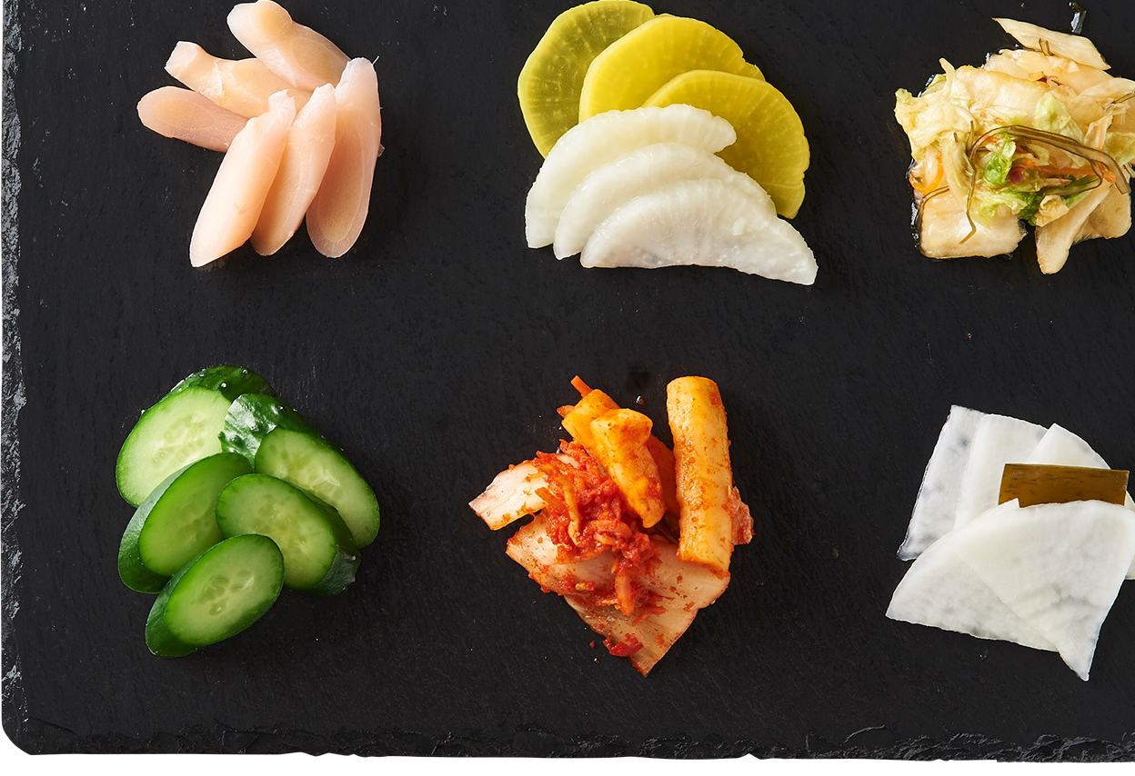 漬物で料理をデザインする